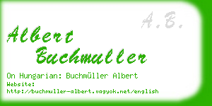 albert buchmuller business card