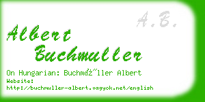 albert buchmuller business card